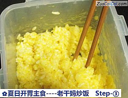 老干妈炒饭做法第三步骤