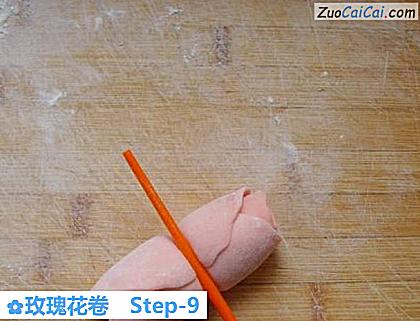 玫瑰花卷做法第九步骤