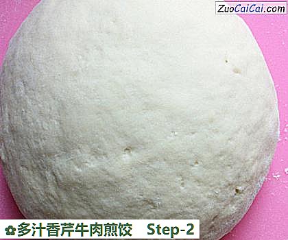 多汁香芹牛肉煎饺做法第二步骤