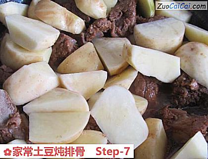 家常土豆炖排骨做法第七步骤