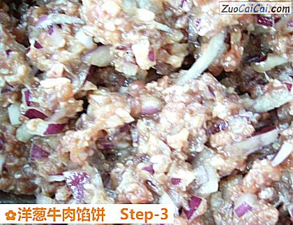 洋葱牛肉馅饼做法第三步骤