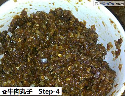 牛肉丸子做法第四步骤