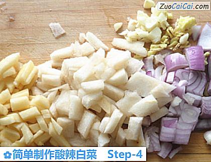 简单制作酸辣白菜做法第四步骤