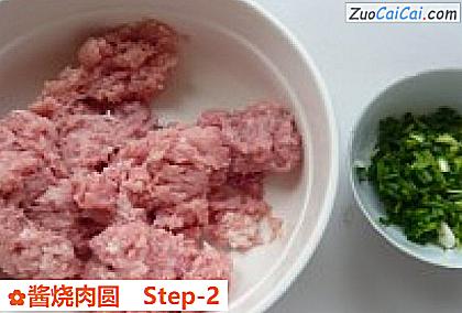 酱烧肉圆做法第二步骤