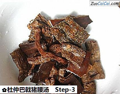 杜仲巴戟猪腰汤做法第三步骤
