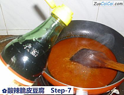 酸辣脆皮豆腐做法第七步骤