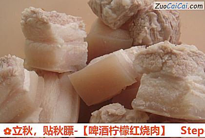 啤酒柠檬红烧肉做法第二步骤