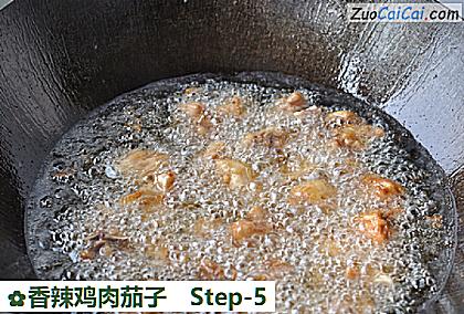 香辣鸡肉茄子做法第五步骤