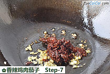 香辣鸡肉茄子做法第七步骤