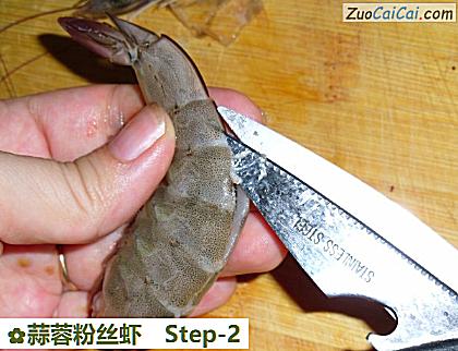 蒜蓉粉丝虾做法第二步骤