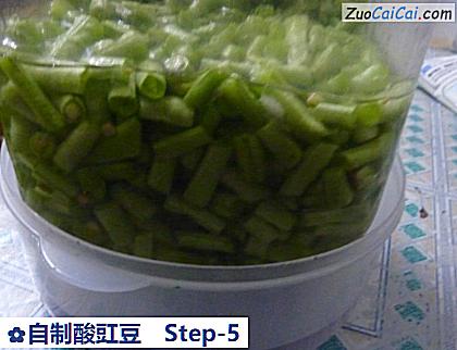 自制酸豇豆做法第五步骤