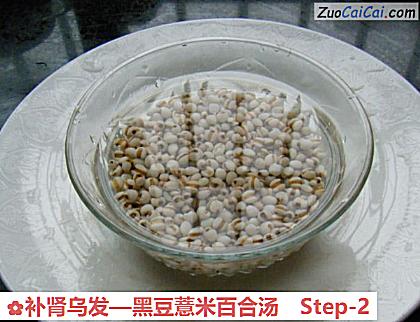 黑豆薏米百合汤做法第二步骤