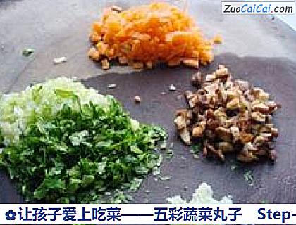 让孩子爱上吃菜——五彩蔬菜丸子做法第二步骤