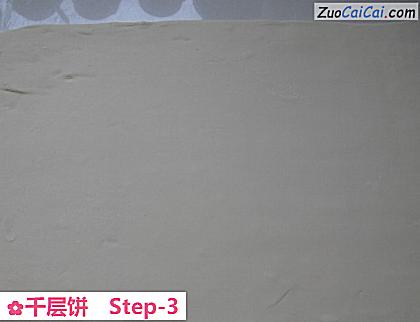 千层饼做法第三步骤