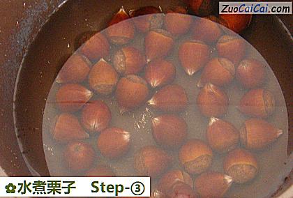 水煮栗子做法第三步骤