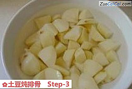 土豆炖排骨做法第三步骤