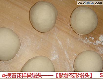 紫薯花形馒头做法第四步骤