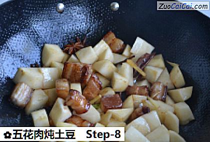 五花肉炖土豆做法第八步骤