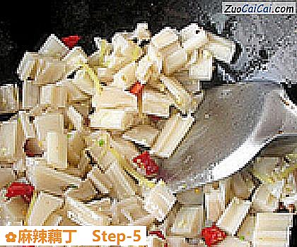 麻辣藕丁做法第五步骤