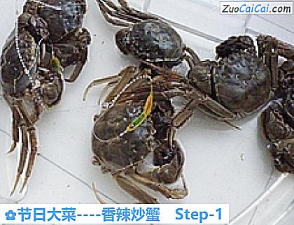 香辣炒蟹做法第一步骤
