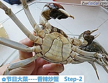 香辣炒蟹做法第二步骤