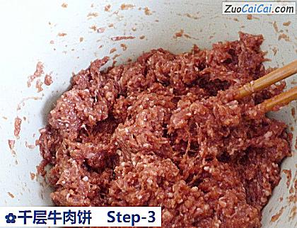 千层牛肉饼做法第三步骤