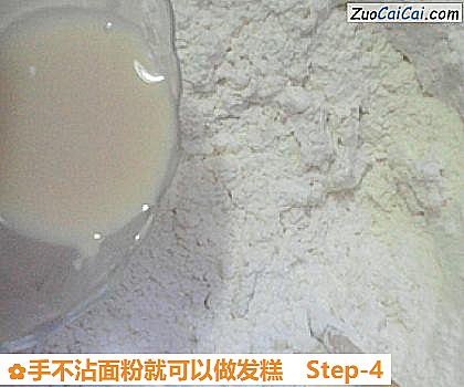手不沾面粉就可以做发糕做法第四步骤