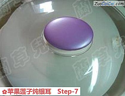 苹果莲子炖银耳做法第七步骤