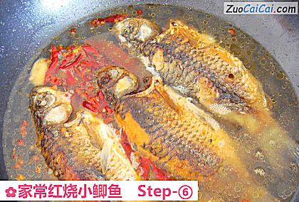 家常红烧小鲫鱼做法第六步骤