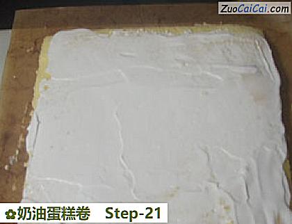 奶油蛋糕卷做法第二十一步骤