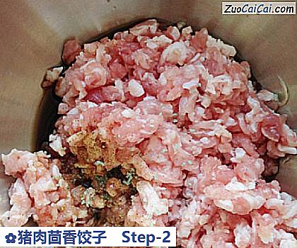 猪肉茴香饺子做法第二步骤