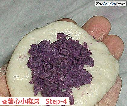 薯心小麻球做法第四步骤
