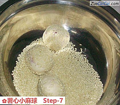 薯心小麻球做法第七步骤