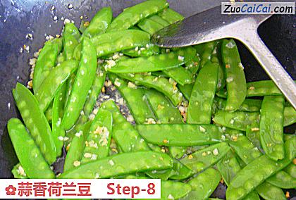 蒜香荷兰豆做法第八步骤
