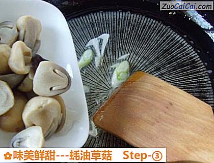 -蚝油草菇做法第三步骤