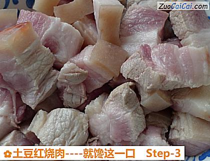 土豆红烧肉做法第三步骤