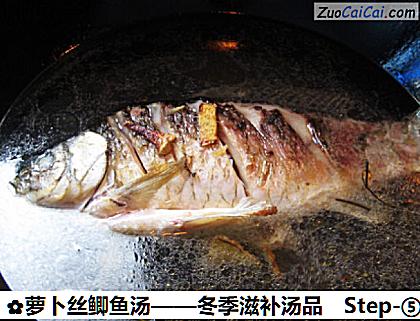 萝卜丝鲫鱼汤做法第五步骤