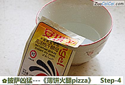-薄饼火腿pizza做法第四步骤