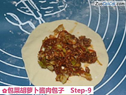 包菜胡萝卜酱肉包子做法第九步骤