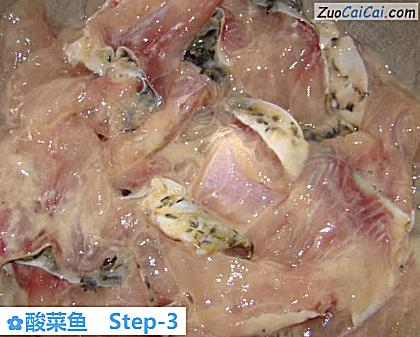 酸菜鱼做法第三步骤