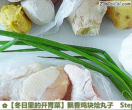 ［冬日里的开胃菜］飘香鸡块烩丸子做法第一步骤