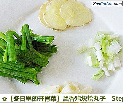 ［冬日里的开胃菜］飘香鸡块烩丸子做法第二步骤