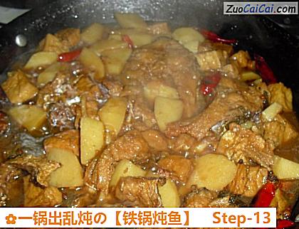 铁锅炖鱼做法第十三步骤