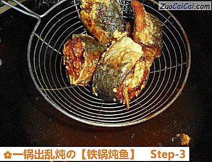 铁锅炖鱼做法第三步骤