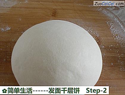 发面千层饼做法第二步骤