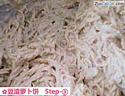豆渣萝卜饼做法第三步骤