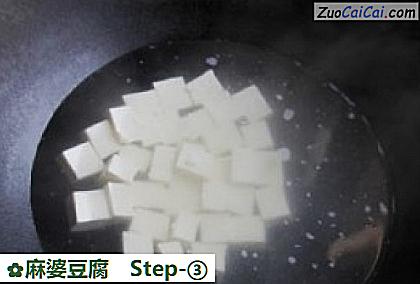 麻婆豆腐做法第三步骤