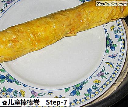 儿童棒棒卷做法第七步骤