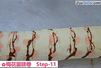 梅花蛋糕卷做法第十一步骤