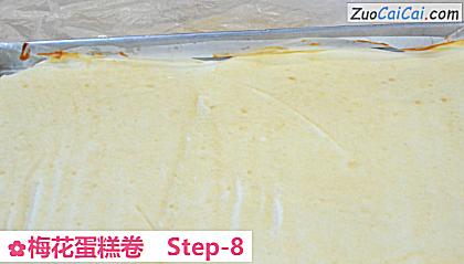 梅花蛋糕卷做法第八步骤